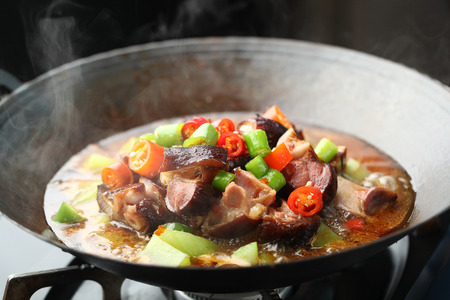 bamboo shoot trotter stewの写真素材