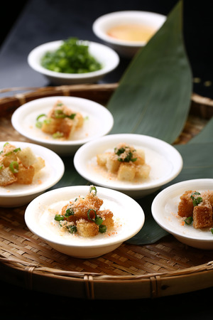Velvet shrimp steamed rice cakesの写真素材