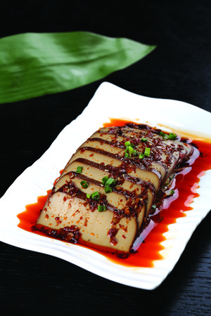 spicy dried eggの写真素材