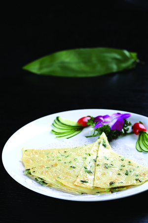 scallion pancakeの写真素材