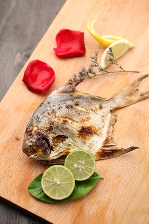 fried fishの写真素材