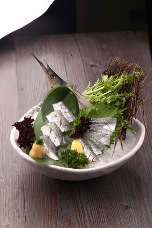 raw fishの写真素材