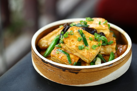 fried tofu dishの写真素材