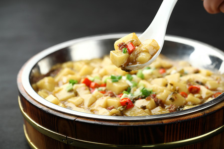 Chinese cuisine served in a bowlの写真素材