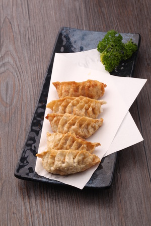 deep fried dumplingの写真素材