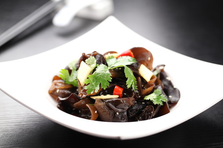 fried black fungusの写真素材