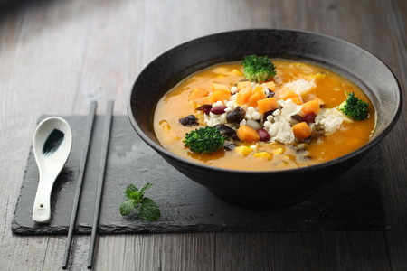 pumpkin dessert soupの写真素材