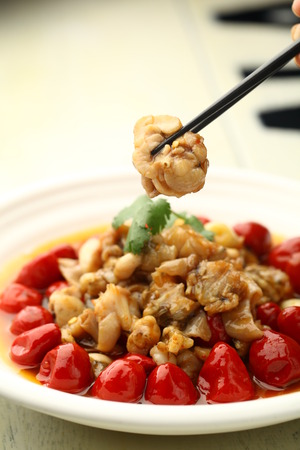 Chinese cuisine served on a plateの写真素材