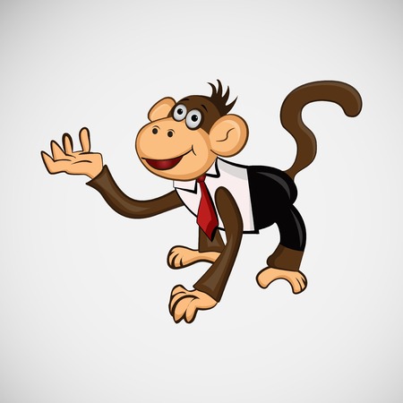 Monkey with a tieのイラスト素材