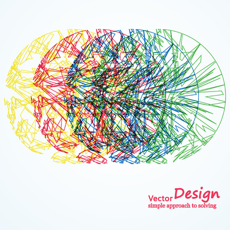 Colored shapes Abstract background vector graphics.のイラスト素材