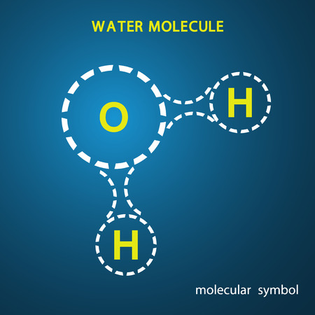 Sign of the water molecule is a vector.のイラスト素材
