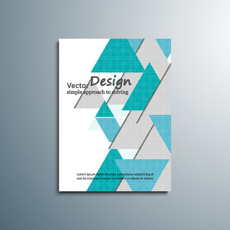 Abstract background of triangles. Brochure cover design vector.のイラスト素材