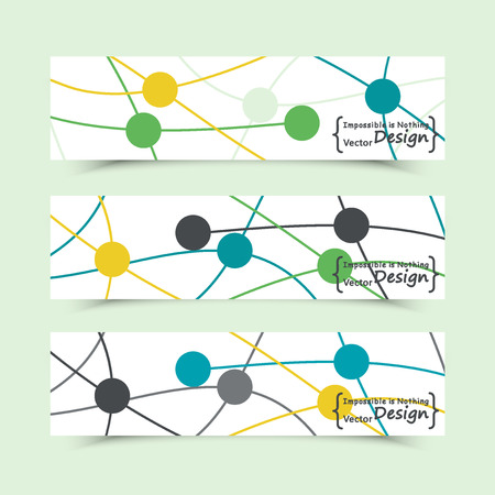 Set of banners with DNA molecule background. Genome. For technology, science and communication aspectsのイラスト素材