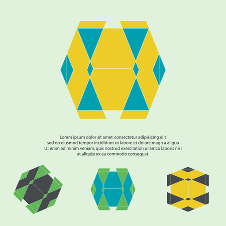 Brand logo for a company. Icon symbol. Vector stylish trendy logotype with area for text, slogan, discription or design elementsのイラスト素材