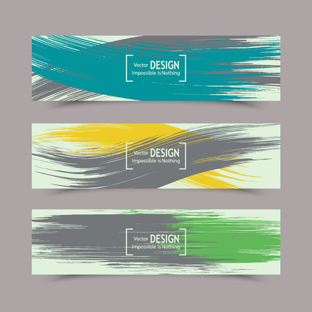 Paint brush banner colorful background. Vector design illustrationのイラスト素材