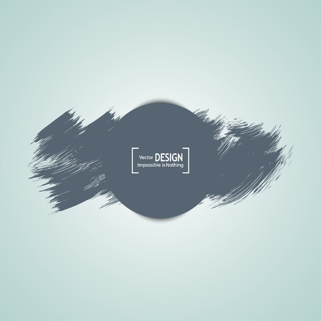 Modern background template with abstract brush strokes formed in circles.  Crumpled paper background. Hand drawn. Creative poster. Business concept. Elements can be easily changed. Vector illustrationのイラスト素材