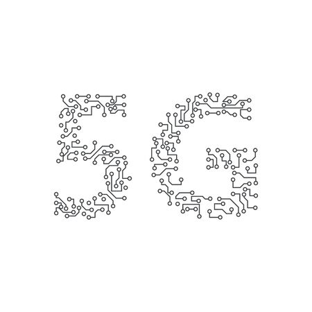5G icon, smartphones mobile communicationsのイラスト素材