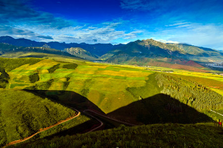 Qinghai, Menyuan, plateau sight tourism. の写真素材