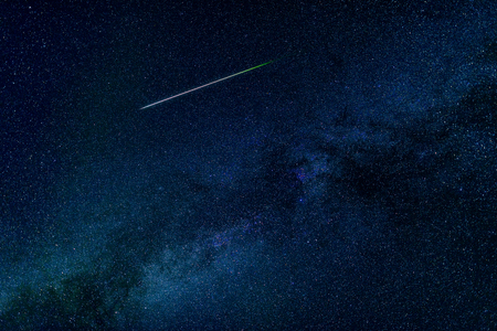 Milky way and shooting star
