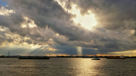 the beam of light