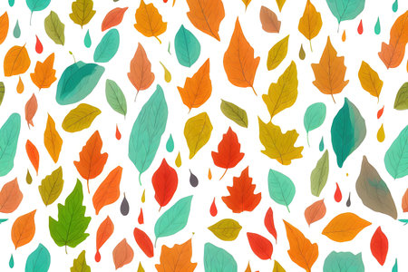 illustration background image colorful leaves many forms many typesの写真素材