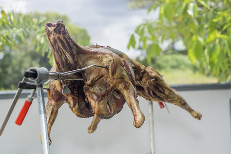 lamb grilling/roasted for sale or fiestの写真素材