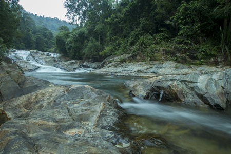 Most beautiful place in Lata Renyuk at Jeli,Kelantan Malaysia with long exposure shutter.の写真素材