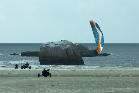 24th February 2018.Kuantan,Pahang,Malaysia. The atmosphere of the situation when water sports on the beach are in lineのeditorial素材