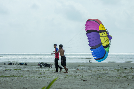 24th February 2018.Kuantan,Pahang,Malaysia. The atmosphere of the situation when water sports on the beach are in lineのeditorial素材
