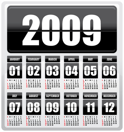 Calendar 2009のイラスト素材