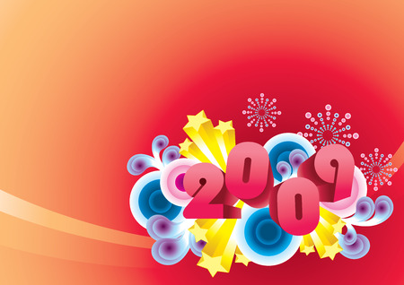 2009 celebratory elementのイラスト素材