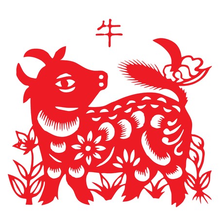 Cow Paper-cutのイラスト素材