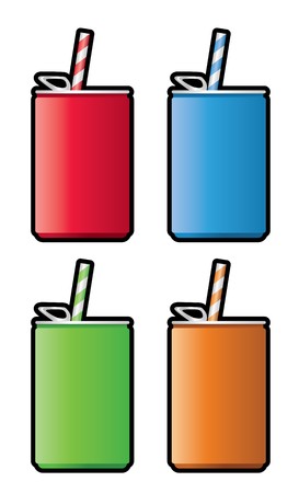 Soft Drink Cansのイラスト素材