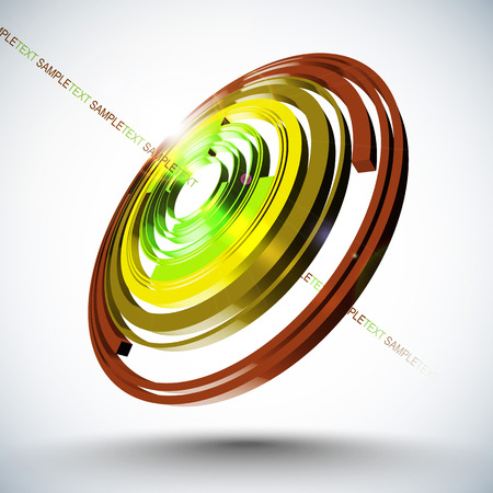 Colorful Vector 3D Technology Ripplesのイラスト素材