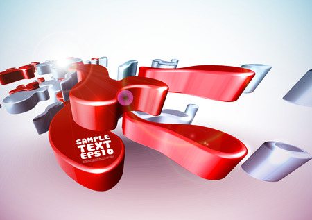 Vector 3D Irregular Patternsのイラスト素材