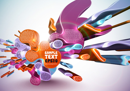Vector 3D Irregular Patternsのイラスト素材