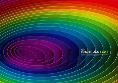 Vector Rainbow Ripplesのイラスト素材