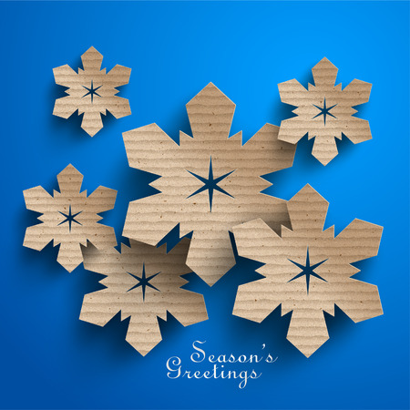 Abstract Cardboard Snowflakesのイラスト素材