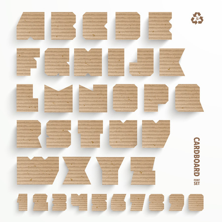 Vector Cardboard Alphabet Setのイラスト素材