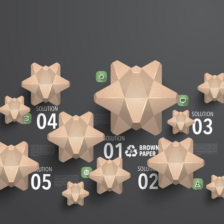 Vector Brown Paper Polygonal Graphicsのイラスト素材