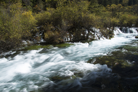 scenery in Jiuzhaigou, Shot in Sichuan Province, Chinaの写真素材