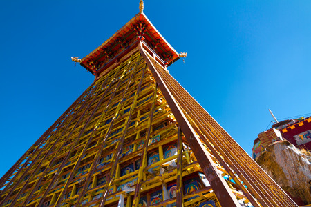 Lhasa Chakpori thousands of pagodasの写真素材