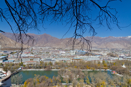 Tibet Lhasa panoramic bird&#39;s-eye viewの写真素材