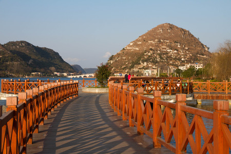 Guizhou Anshun Hong Reservoirの写真素材