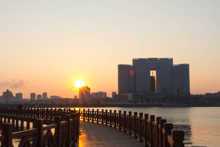 Guizhou Anshun Hong Braun Mountain Reservoir near Hiltonの写真素材
