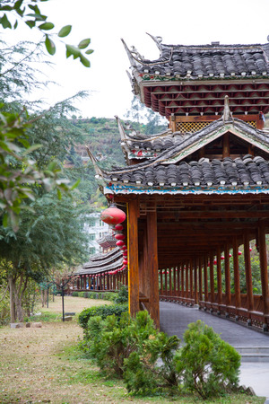 Ancient architecture at Congjiang, Guizhouの写真素材