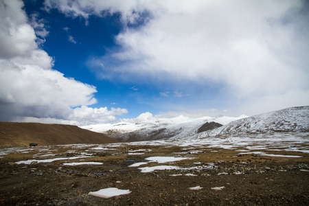 China's Tibet snowの写真素材
