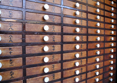 wooden drawerのeditorial素材