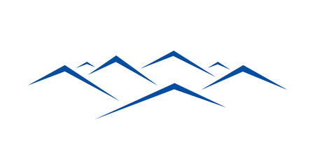 Image mountain outlines logo. Seven peaks.のイラスト素材