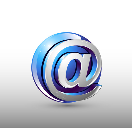 Image sign web. Blue 3d logo design.のイラスト素材